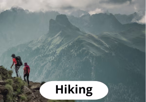 Hiking with a beautiful view